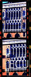 Color photo of a palazzo on the Grand Canal in Venice, Italy illustrating Venetian baroque architecture and design